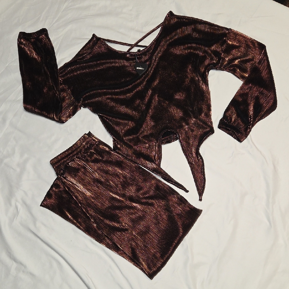 Fashion Nova Girls Mini Knot Pants Set NWT